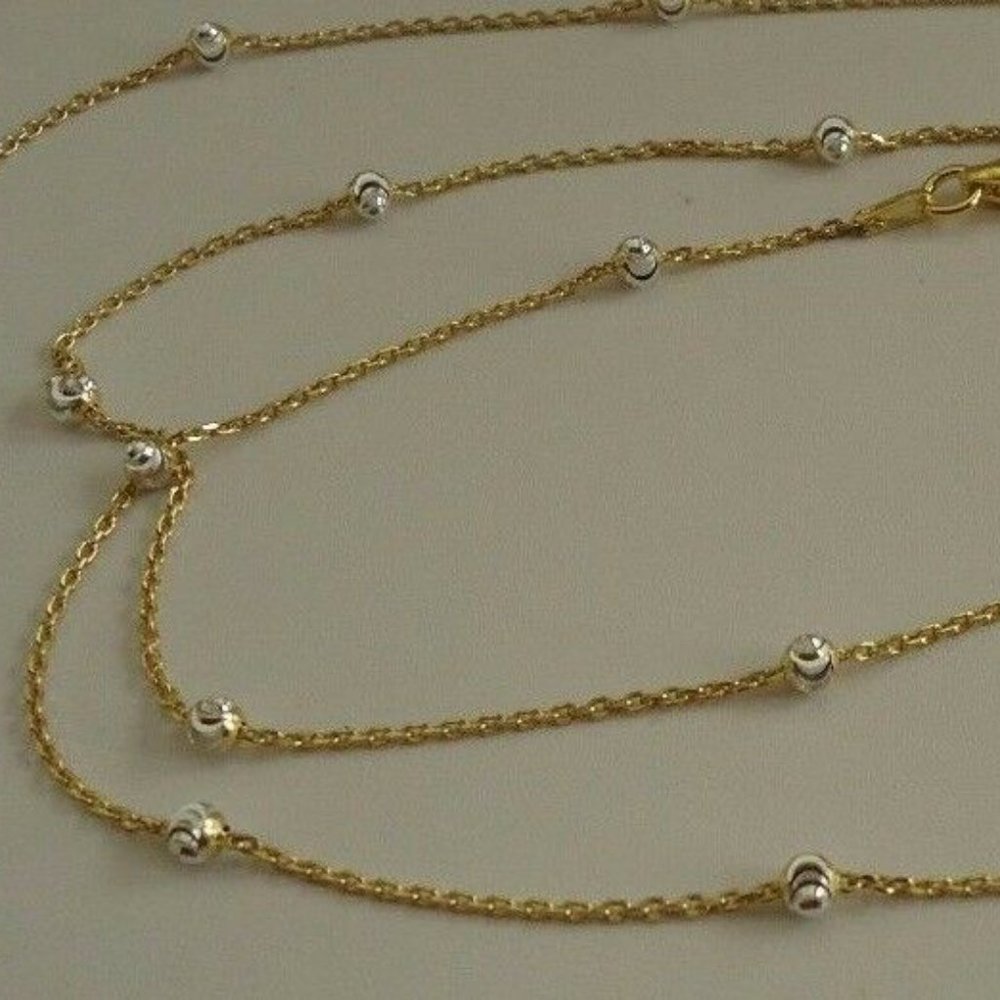 14kt Italian w/ Silver 36" Necklace - Picture 4 of 4